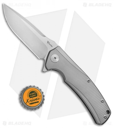 Reate Knives Mini Horizon-D Frame Lock Knife Titanium (3.4" Stonewash) 4 Reate Knives Mini Horizon-D Frame Lock Knife Titanium (3.4" Stonewash) - Image 4