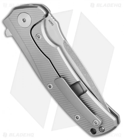 Reate Knives Mini Horizon-D Frame Lock Knife Titanium (3.4" Stonewash) 3 Reate Knives Mini Horizon-D Frame Lock Knife Titanium (3.4" Stonewash) - Image 3