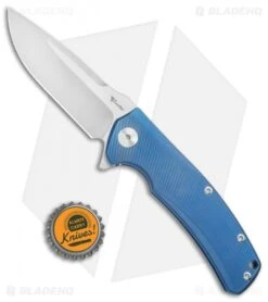 Reate Knives Mini Horizon-D Frame Lock Knife Blue Ti (3.4" Satin) -SOG Store Reate Knives Mini Horizon D Blue Satin BHQ 78519 jr bottlecap