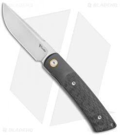 Reate Knives Reate Tribute Front Flipper Knife CF/Zircomium (2.8" Fine Stonewash)