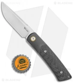 Reate Knives Reate Tribute Front Flipper Knife CF/Zircomium (2.8" Fine Stonewash) -SOG Store Reate Tribute Zirconium Ti BB CF Elaborate SW BHQ 118839 jr bottlecap