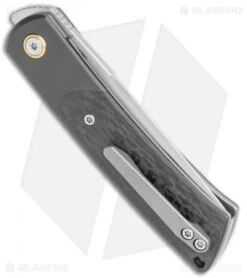 Reate Knives Reate Tribute Front Flipper Knife CF/Zircomium (2.8" Fine Stonewash) -SOG Store Reate Tribute Zirconium Ti BB CF Elaborate SW BHQ 118839 jr side