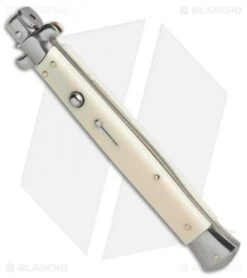 SKM 13" Italian Stiletto Automatic Knife Sim. Ivory (5.7" Satin Bayonet) -SOG Store SKM AB 13in italian stiletto sim ivory bayonet BP 22678 er spine