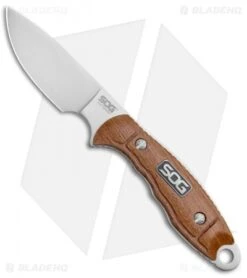 SOG Store 32 SOG Huntspoint Skinning Fixed Blade Knife Wood (3.6" Satin) HT012L