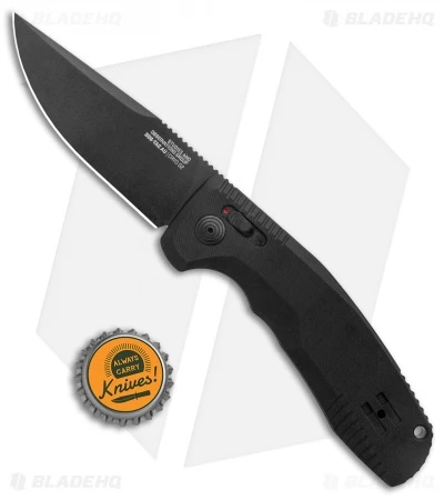 SOG Knives SOG-TAC AU Drop Point Automatic Knife Black Aluminum (3.4" Black) 4 SOG Knives SOG-TAC AU Drop Point Automatic Knife Black Aluminum (3.4" Black) - Image 4