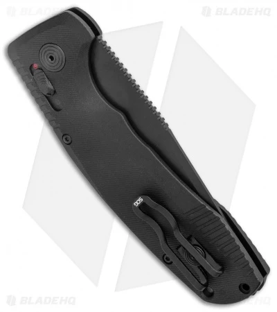 SOG Knives SOG-TAC AU Drop Point Automatic Knife Black Aluminum (3.4" Black) 3 SOG Knives SOG-TAC AU Drop Point Automatic Knife Black Aluminum (3.4" Black) - Image 3