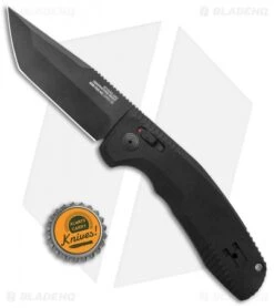SOG Knives SOG-TAC AU Tanto Automatic Knife Black Aluminum (3.4" Black) -SOG Store SOG Knives SOG TAC AU Auto Tanto Black Black BHQ 119260 jr bottlecap