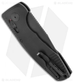 SOG Knives SOG-TAC AU Compact Tanto Automatic Knife Aluminum (2.9" Black) -SOG Store SOG Knives SOG TAC AU Compact Auto Tanto Black Black BHQ 119254 jr side