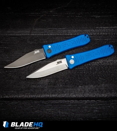 SOG Knives Spec Elite I Automatic Knife Blue (3.5" Satin) SE-51BU 5 SOG Knives Spec Elite I Automatic Knife Blue (3.5" Satin) SE-51BU - Image 5
