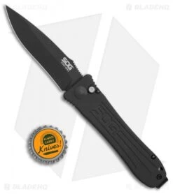 SOG Strat Ops Automatic Knife Black Canvas Micarta (3.5" Black) -SOG Store SOG Strat Ops black canvas micarta black BHQ 52429 er size