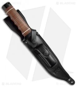 SOG Super SOG Bowie Fixed Blade Knife Leather (7.5" Black) SB1T-L -SOG Store SOG Super SOG Leather Black SOGSB1TL BHQ 67158 jr sheath