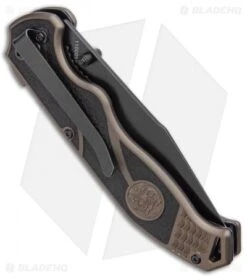 S&W SWAT II Thumb Stud Spring Assisted Knife (3.5" Black) -SOG Store SW SWAT II Thumb Stud Spring Assisted Knife Black BHQ 93637 kp side jr