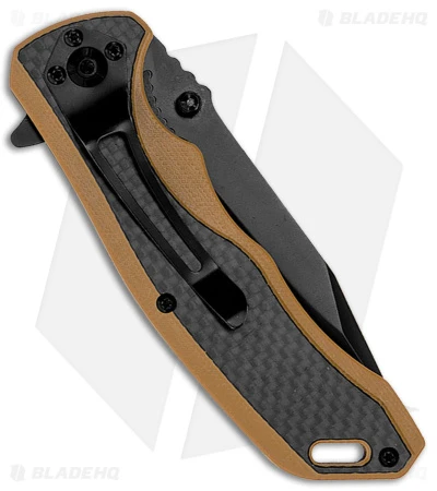 Schrade Ultra Glide 3.3" Liner Lock Knife Tan G-10/Carbon Fiber (3.3" Black) 2 Schrade Ultra Glide 3.3" Liner Lock Knife Tan G-10/Carbon Fiber (3.3" Black) - Image 2