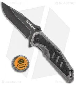 Schrade Blackwash Liner Lock Knife (3.25" Black SW) SCH507 5 Schrade Blackwash Liner Lock Knife (3.25" Black SW) SCH507 -SOG Store Schrade Blackwash LL Black SW SCH507 BHQ 61961 jr bottlecap