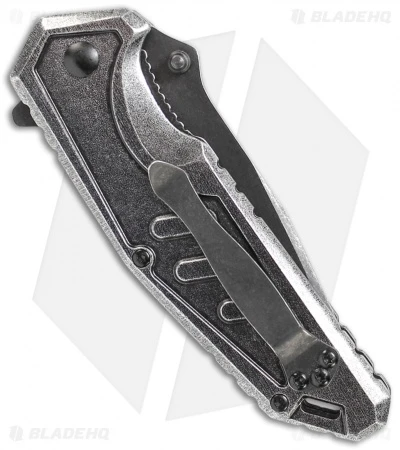 Schrade Blackwash Liner Lock Knife (3.25" Black SW) SCH507 2 Schrade Blackwash Liner Lock Knife (3.25" Black SW) SCH507 - Image 2