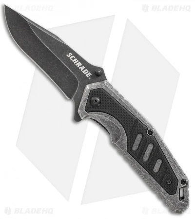 Schrade Blackwash Liner Lock Knife (3.25" Black SW) SCH507 1 Schrade Blackwash Liner Lock Knife (3.25" Black SW) SCH507