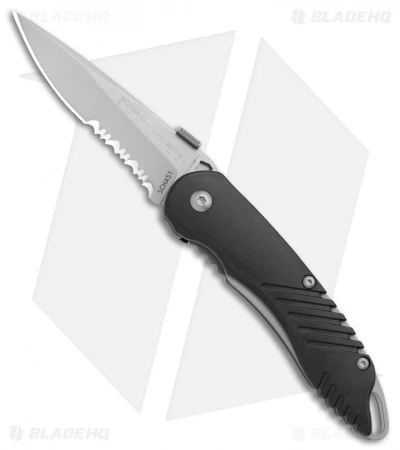 Schrade Extreme Survival Spring Assisted Knife Black ABS (3" BB Serr) SCHAS1 1 Schrade Extreme Survival Spring Assisted Knife Black ABS (3" BB Serr) SCHAS1