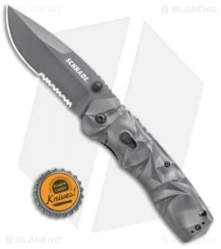 Schrade MAGIC Dual Action Spring Assisted Knife Gray (3.375" Gray Serr) SCHA12S 5 Schrade MAGIC Dual Action Spring Assisted Knife Gray (3.375" Gray Serr) SCHA12S -SOG Store Schrade MAGIC Dual Action SA Gray Gray Serr SCHA12S jr bottlecap 1