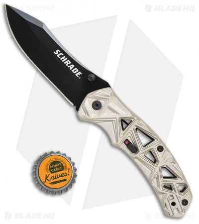 Schrade Shizzle MAGIC Spring Assisted Knife Champagne (3.375" Black) 4 Schrade Shizzle MAGIC Spring Assisted Knife Champagne (3.375" Black) - Image 4