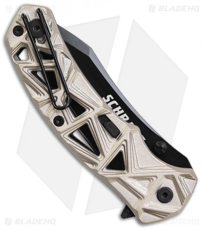 Schrade Shizzle MAGIC Spring Assisted Knife Champagne (3.375" Black) 2 Schrade Shizzle MAGIC Spring Assisted Knife Champagne (3.375" Black) - Image 2