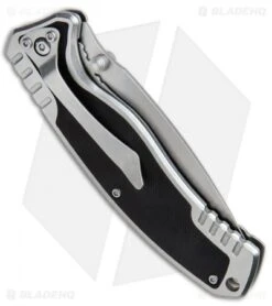 Schrade Ultra Glide Liner Lock Folding Knife Black G-10 (3.5" Stonewash) SCH305 -SOG Store Schrade Ultra Glide Black G 10 SW SCH305CP BHQ 67484 jr side 2