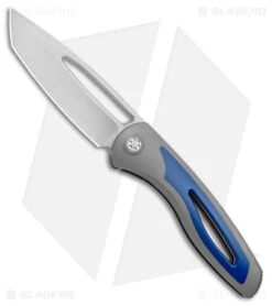 Sharp By Design Apex Front Flipper Tanto Knife Blue/Gray Titanium (Satin S90V)