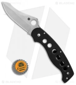 Spyderco A.T.R. 2 Compression Lock Knife Black G-10 (3.47 Satin) C70GP2 -SOG Store Spyderco ATR 2 Black G10 satin BHQ 50819 er bottlecap