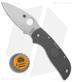 Spyderco Chaparral Lightweight Lockback Knife Gray FRN (2.8" Satin) C152PGY -SOG Store Spyderco Chaparral Lightweight gray FRN satin BHQ 77663 er bottlecap
