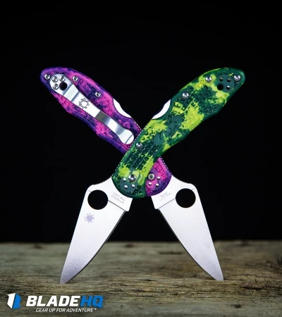 Spyderco Delica 4 Knife Flat Ground Zome Pink/Purple FRN (2.88" VG10) C11ZFPPN 5 Spyderco Delica 4 Knife Flat Ground Zome Pink/Purple FRN (2.88" VG10) C11ZFPPN - Image 5