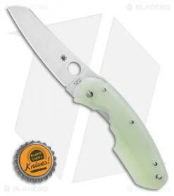 Spyderco Anso Rock Lobster Liner Lock Knife Natural G-10 (3.75" Satin CPM-M4) -SOG Store Spyderco M4 Rock Lobster Knife Natural G 10 3.75 Satin C126GM4P Anso LS Bottlecap