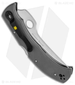Spyderco Masaad Ayoob Lockback Knife Gray G-10 (3.6" Satin CRU-WEAR Serr) -SOG Store Spyderco Masaad Ayoob LB Gray G 10 Satin Serr BHQ 145695 jr side