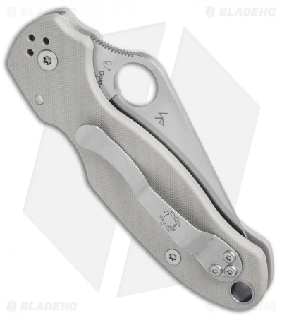 Spyderco Para 3 Sprint Run Knife Gray G-10 (3" Satin Cru-Wear) C223GPGYCW 2 Spyderco Para 3 Sprint Run Knife Gray G-10 (3" Satin Cru-Wear) C223GPGYCW - Image 2
