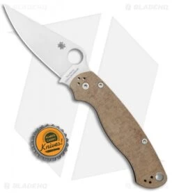 Spyderco Paramilitary 2 Knife Brown Micarta (3.4" Cru-Wear) C81MPCW2 -SOG Store Spyderco Paramilitary 2 Brown Micarta Cru Wear C81MPCW2 BHQ 121028 jr bottlecap