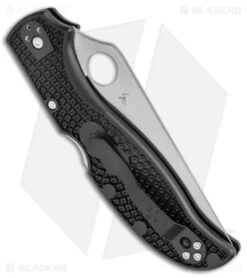Spyderco Stretch 2 XL Lockback Knife Black FRN (4" Satin Full Serr) C258SBK -SOG Store Spyderco Stretch 2 XL LB Black FRN Satin Full Serr C258SBK BHQ 139722 jr side