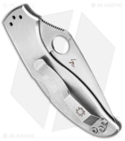 Spyderco UpTern Lock Back Knife Stainless Steel (2.9" Satin Serrated) -SOG Store Spyderco UpTern Lock Back Knife Stainless Steel 2in Satin Serr BHQ 145710 td side