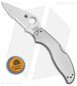 Spyderco UpTern Lock Back Knife Stainless Steel (2.9" Satin Serrated) -SOG Store Spyderco UpTern Lock Back Knife Stainless Steel 2in Satin Serr BHQ 145710 td size