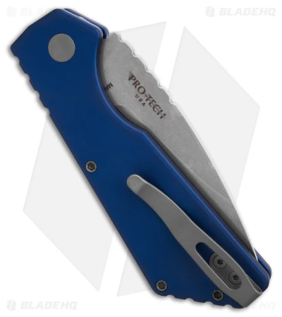 Strider + Pro-Tech PT Magnacut Automatic Knife Blue (2.75" Stonewash) 3 Strider + Pro-Tech PT Magnacut Automatic Knife Blue (2.75" Stonewash) - Image 3