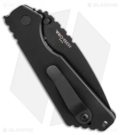 Strider + Pro-Tech SnG Automatic Knife Smooth Burgundy Micarta (3.5" Black DLC) -SOG Store Strider Pro Tech SnG Automatic Knife Smooth Burgundy Micarta 3.5in Black DLC BHQ 115175 LS Side