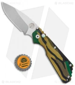 Strider + Pro-Tech Custom SnG Automatic Unique Micarta Camo (3.5" Stonewash) -SOG Store Strider Protech Custom SnG Auto Untique Micarta Camo SW BHQ 115493 jr bottlecap