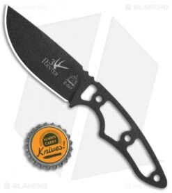 TOPS Knives 3 Pointer Fixed Drop Point Blade Knife Skeletonized (3.13" Black) -SOG Store TOPS Knives 3 Pointer Skeletonized Black BHQ 114656 jr bottlecap