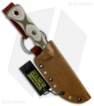 TOPS Knives Camp Creek Fixed Blade Knife Camo G-10 (4.3" Tumbled) 3 TOPS Knives Camp Creek Fixed Blade Knife Camo G-10 (4.3" Tumbled) - Image 3