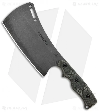 TOPS Knives El Chappo Cleaver Fixed Blade Knife Black Micarta (6" Acid SW) 1 TOPS Knives El Chappo Cleaver Fixed Blade Knife Black Micarta (6" Acid SW)