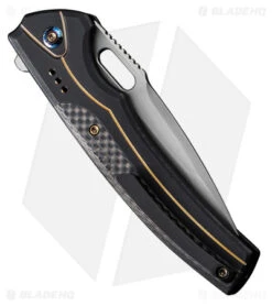 WE Knife Co. Exciton Limited Edition Knife Black Gold Ti/CF (3.7" BB) -SOG Store WE Knife Co Extinction Limited Edition Knife WE22038A 1 BB BHQ 182169 side kc