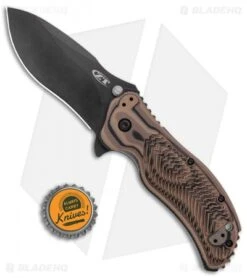 Zero Tolerance 0350 A/O Knife Hyena Brown G-10 (3.25" Black) -SOG Store Zero Tolerance LL Black Tan Black jr bottlecap