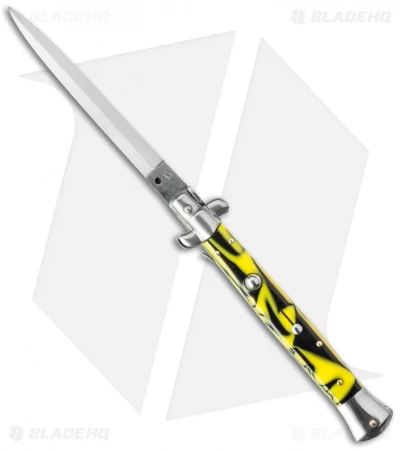 SKM AB 11" Italian Stiletto Automatic Knife Killer Bee (5" Satin Dagger) 1 SKM AB 11" Italian Stiletto Automatic Knife Killer Bee (5" Satin Dagger)