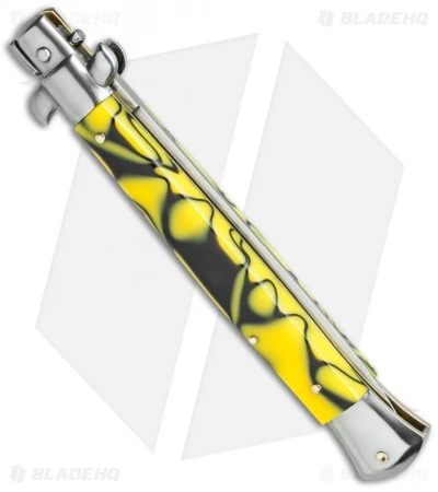 SKM AB 11" Italian Stiletto Automatic Knife Killer Bee (5" Satin Dagger) 2 SKM AB 11" Italian Stiletto Automatic Knife Killer Bee (5" Satin Dagger) - Image 2