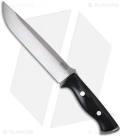Bark River Knives Bravo II Black Canvas Micarta Fixed Blade Knife (7" Plain)