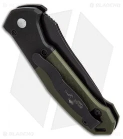 Bear OPS Mini Bold Action V Tanto Auto Knife Black/Green G-10 (3.25" Black) -SOG Store bear ops bold action IV tanto black green G10 black BHQ 51396 er side