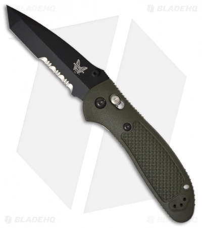 Benchmade Griptilian AXIS Lock Knife Olive Drab (3.45" Black Serr) 553SBKOD 1 Benchmade Griptilian AXIS Lock Knife Olive Drab (3.45" Black Serr) 553SBKOD