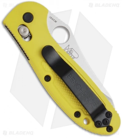 Benchmade Mini Griptilian AXIS Lock Knife Yellow (2.91" Satin) 555HG-YEL 2 Benchmade Mini Griptilian AXIS Lock Knife Yellow (2.91" Satin) 555HG-YEL - Image 2